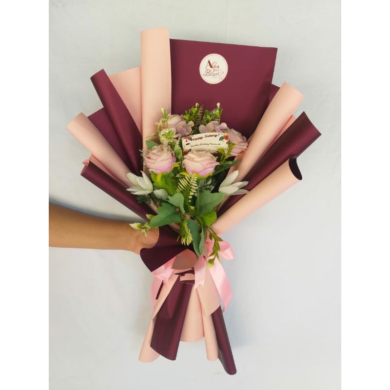 buket bunga palsu premium