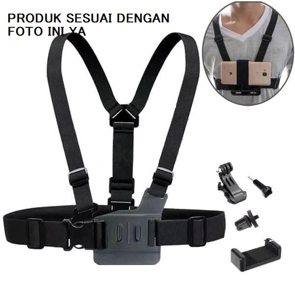 Body Chest Belt Strap Mount for Handphone Smartphone Action Cam