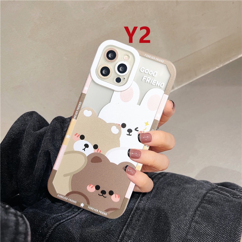 Soft Case Bahan Tpu Desain Boneka Beruang Untuk Iphone Xr 11 12 13 Pro Max X 7 8 6 6S Plus Xs Max SE 2020