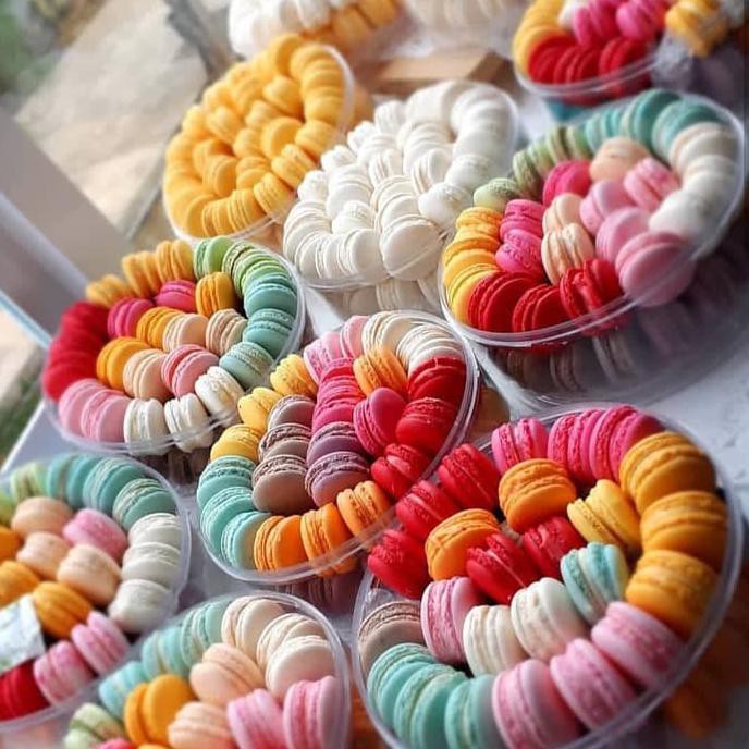 

BIG SALE! Baby Macaron (Macaroon) Cookies Toples isi 50 / Kue Kering Murah&Enak