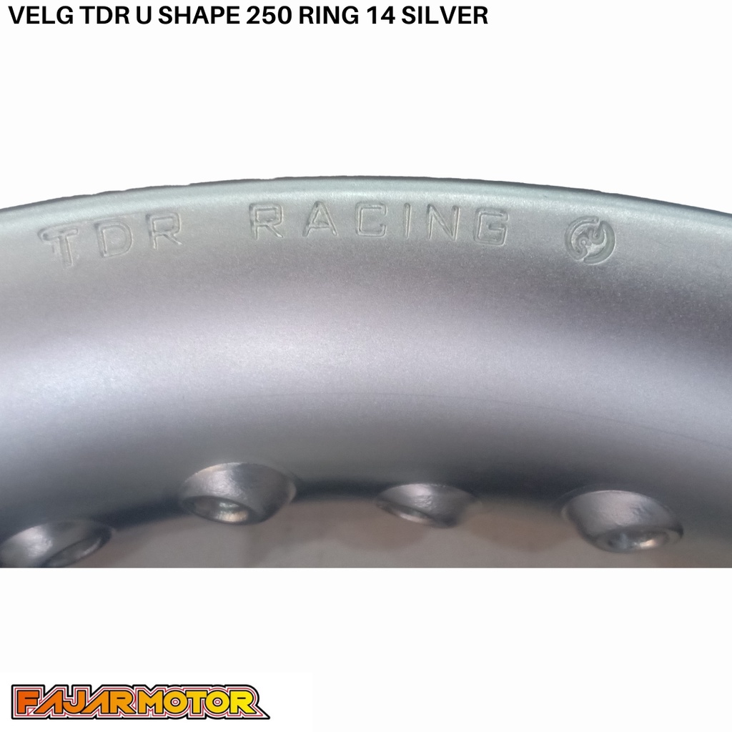 PROMO VELG TDR U SHAPE 250 RING 14 BLACK SILVER