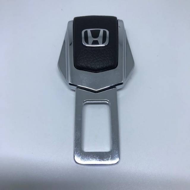 (INDO 168)Colokan Seatbelt Sabuk Pengaman Kulit Logo Honda