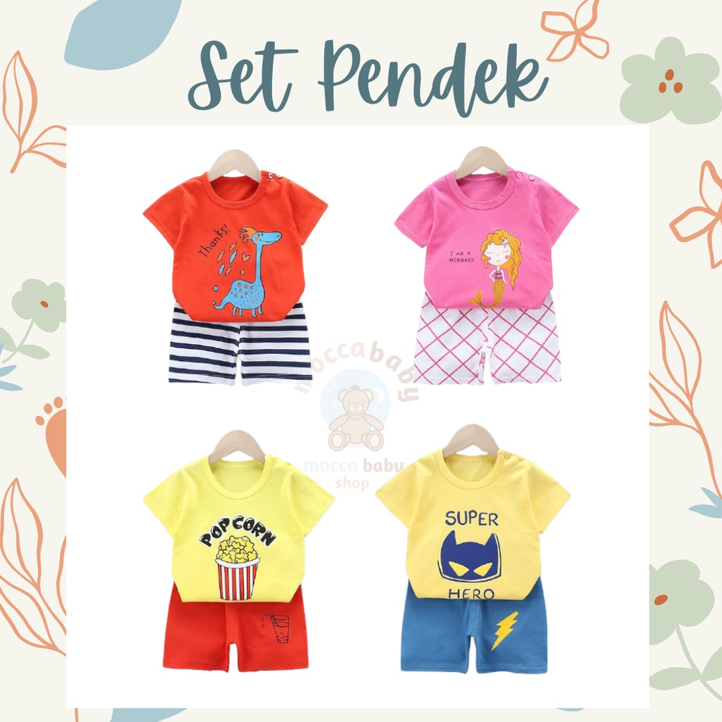 MBSS Baju Setelan Anak Anak Piyama Pakaian Pendek Jumper Anak Bayi C3