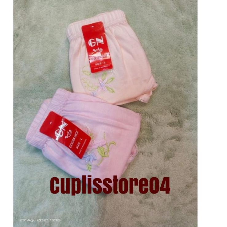 [PRODUK HH9YG] 6biji Celana Dalam BORDIR GOLDEN NICK(BG)/Celana dalam wanita warna pastel SRT