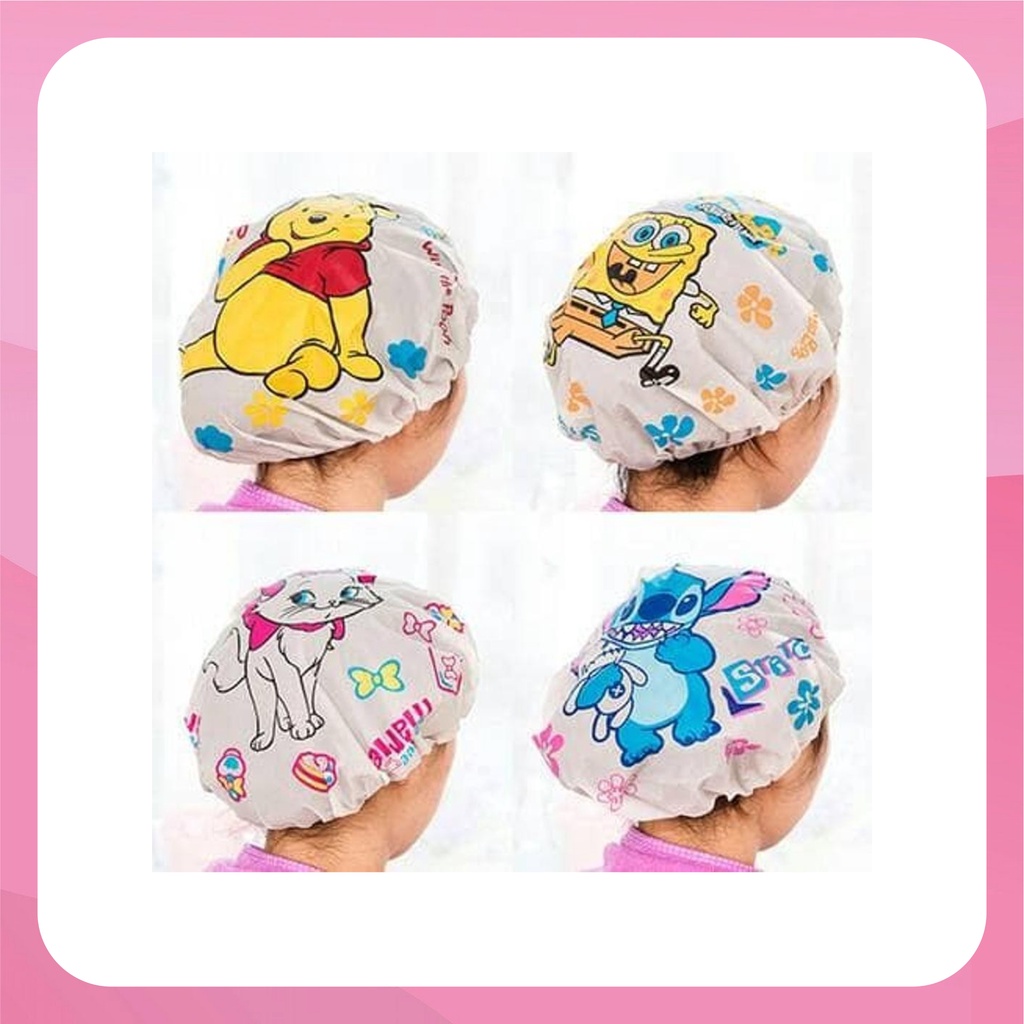 Shower Caps- Shower Cap Motif Kartun-Penutup Kepala