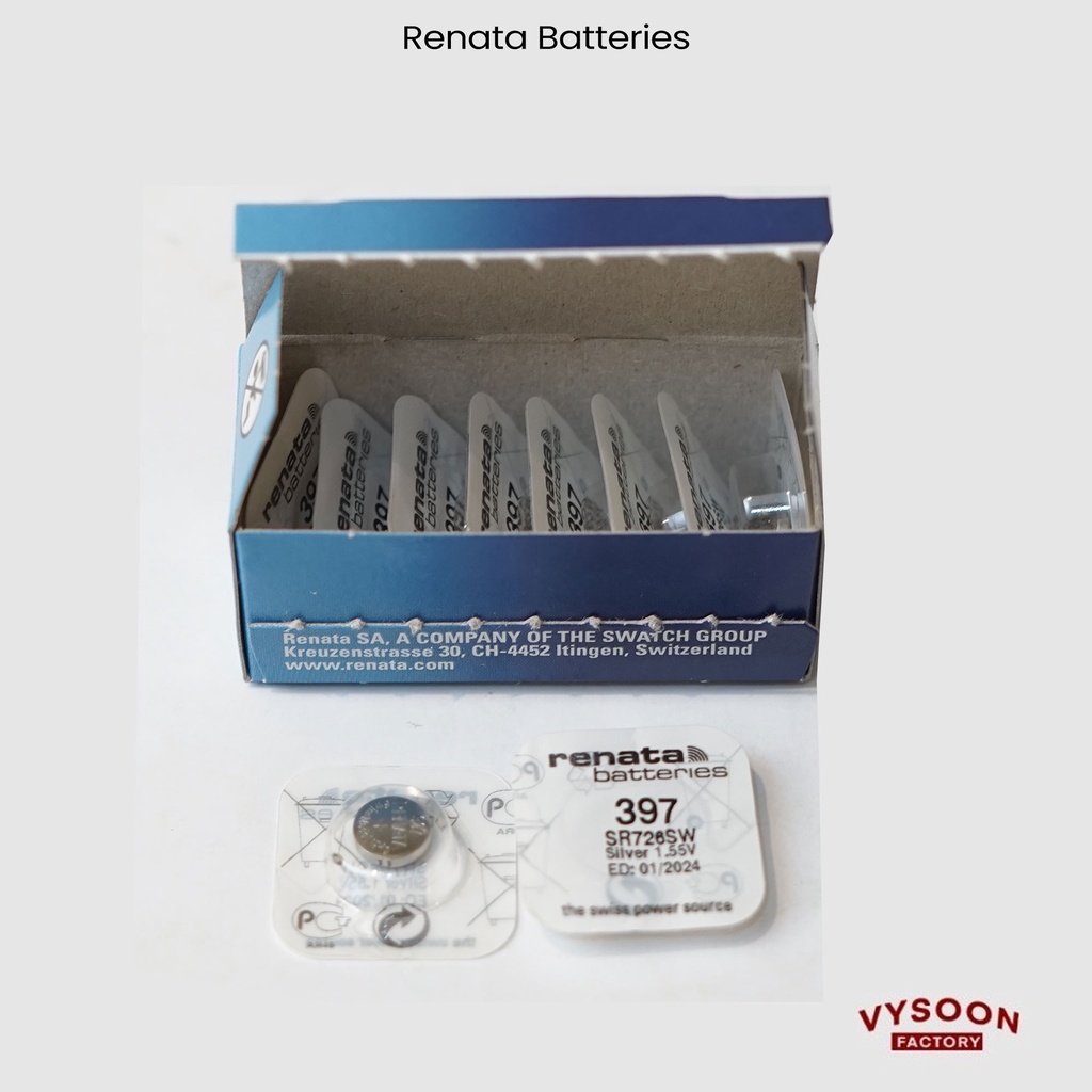 Renata Baterai Jam Tangan 397 SR726SW Battery Button Cell Renata