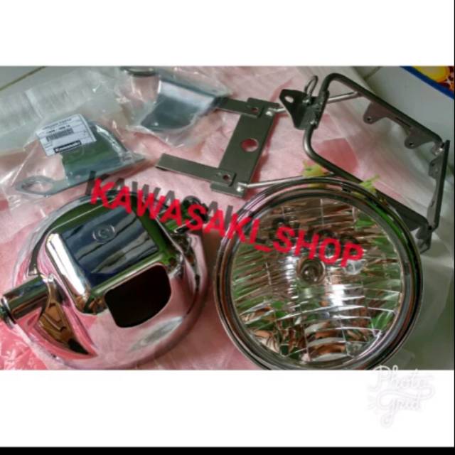 lampu bulat reflektor depan ninja ss full set original kawasaki