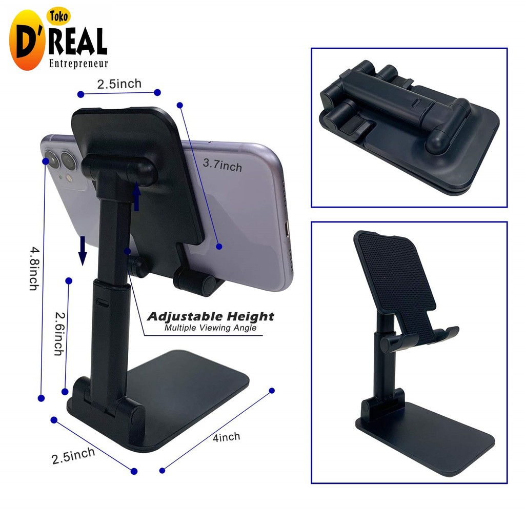 Stainless Folding Dekstop Phone Stand HD-23/ Phone Holder Stand HP Handphone