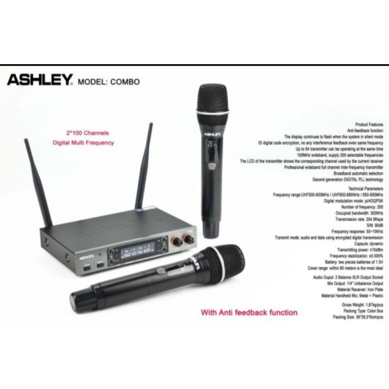 MIC ASHLEY MC PRO / MIC ASHLEY COMBO / MIC ASHLEY MCR168 GARANSI RESMI ORIGINAL