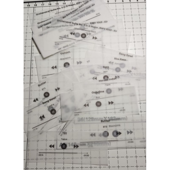 

32 pcs Decorative Tracing Paper Music Playlist untuk jurnal / scrapbook - kertas kalkir