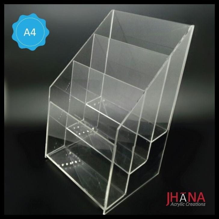 

BEST SELLER !!! ACRYLIC UKURAN A4 TB40 / TEMPAT BROSUR 3 SUSUN TERLARIS