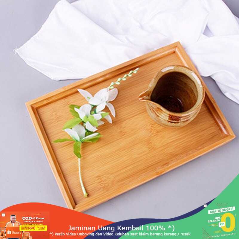 (BISA COD) RVOSTR NLSLASI Tatakan Teh China Bamboo Tea Tray - NL30