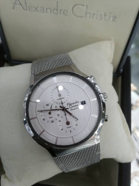 jam tangan alexandre christie ac6245 silver 6245 original