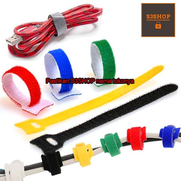 VELCRO Cable Tie Organizer WIRE CORD Pengikat Kabel Velcro Strap