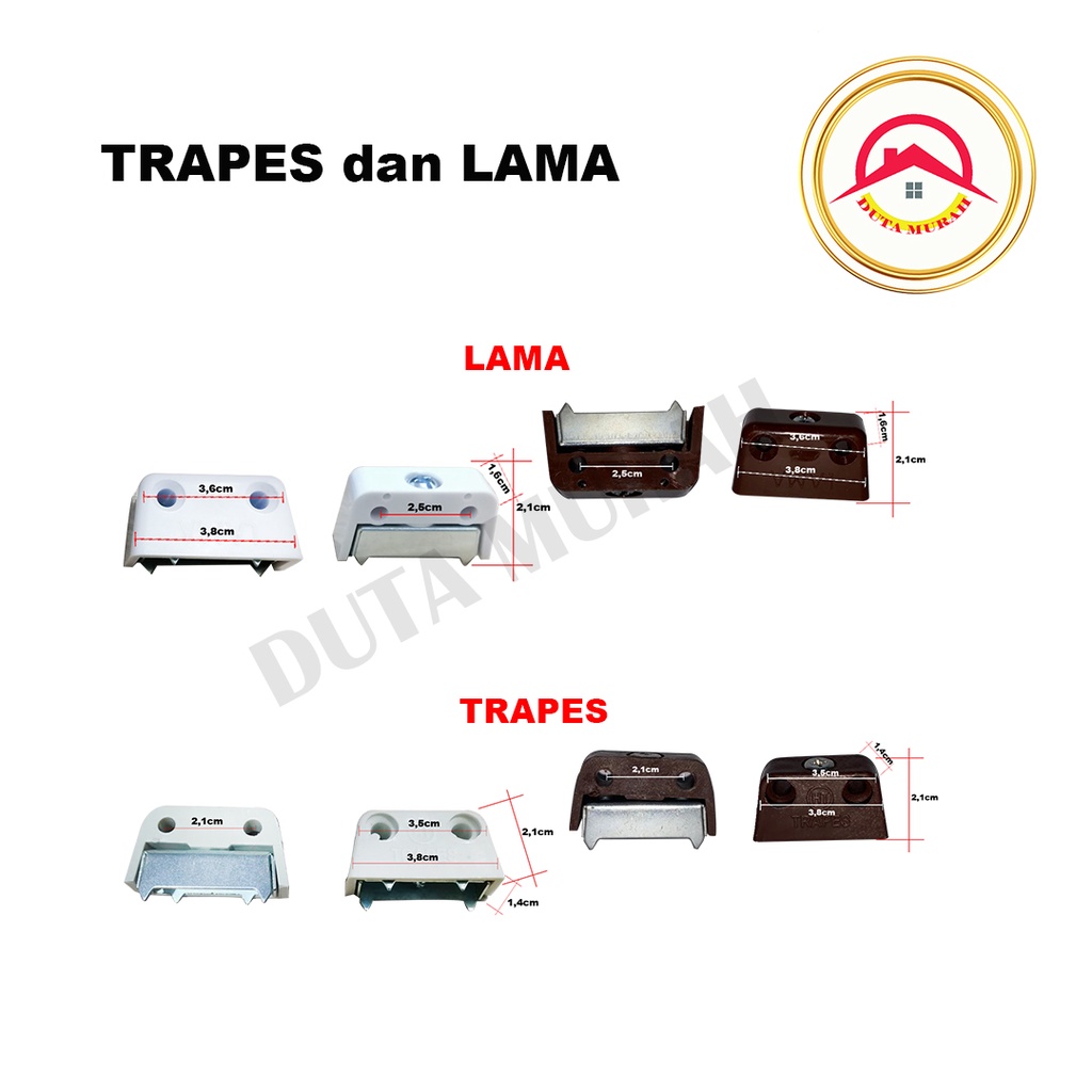 Trapes / Traves Plastik Putih / Coklat