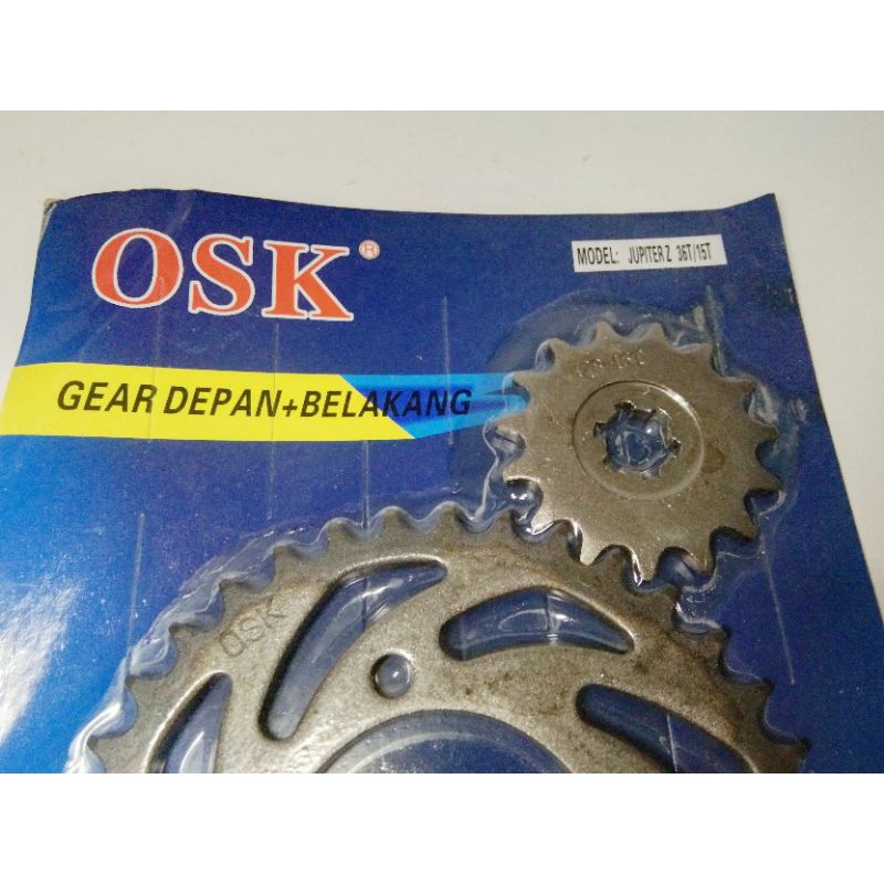 GEAR DEPAN BELAKANG SET YAMAHA JUPITER Z/FORCE 1 OSK