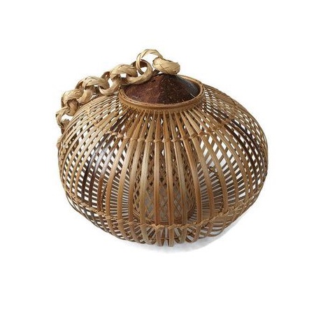 Kap lampu gantung bambu / kap lampu hias lampion / lampu cafe