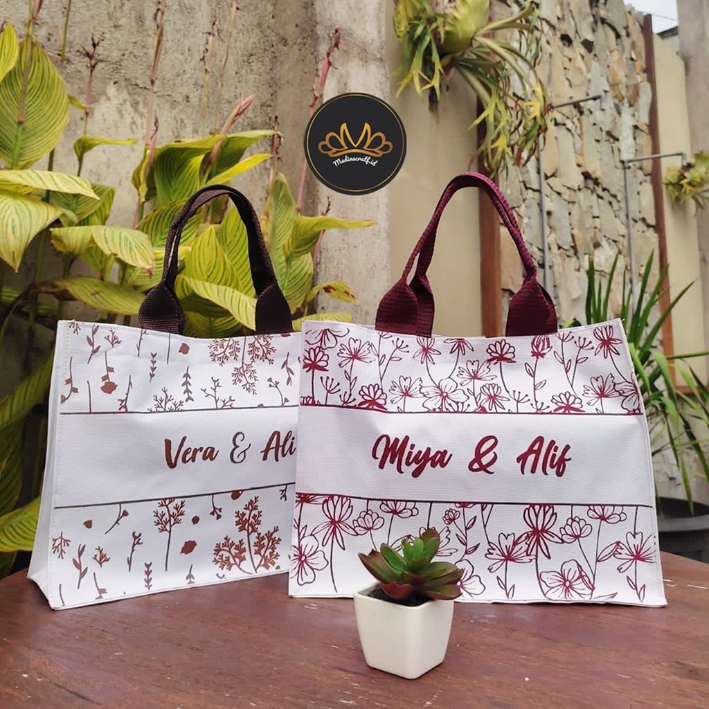 Diana Bag Totebag Souvenir Pernikahan Undangan Ucapan Terima Kasih Wedding Nikah Pertunangan