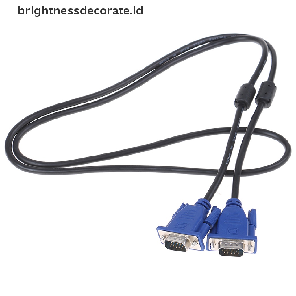 [birth] 1.5M Computer Monitor VGA3+2 Cable 15Pin Connector For PC TV Adapter Converter [ID]