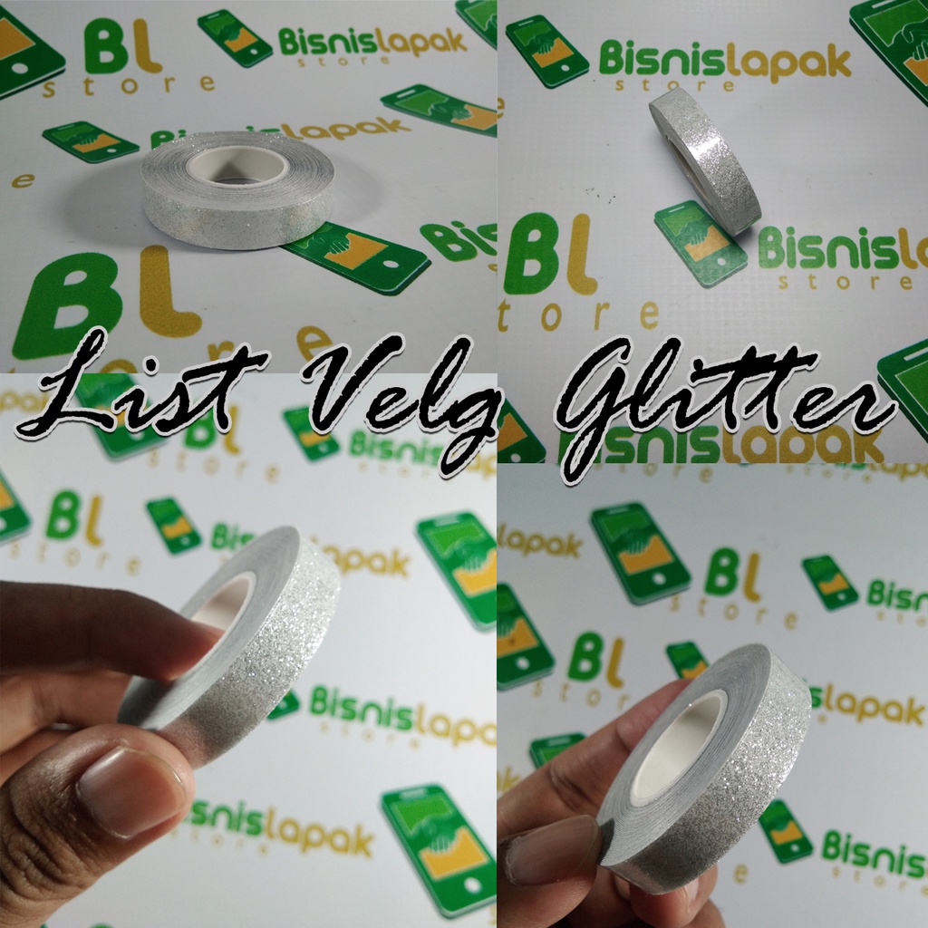 list velg / list ban / list motor / list mobil list roll 1cm GLITTER