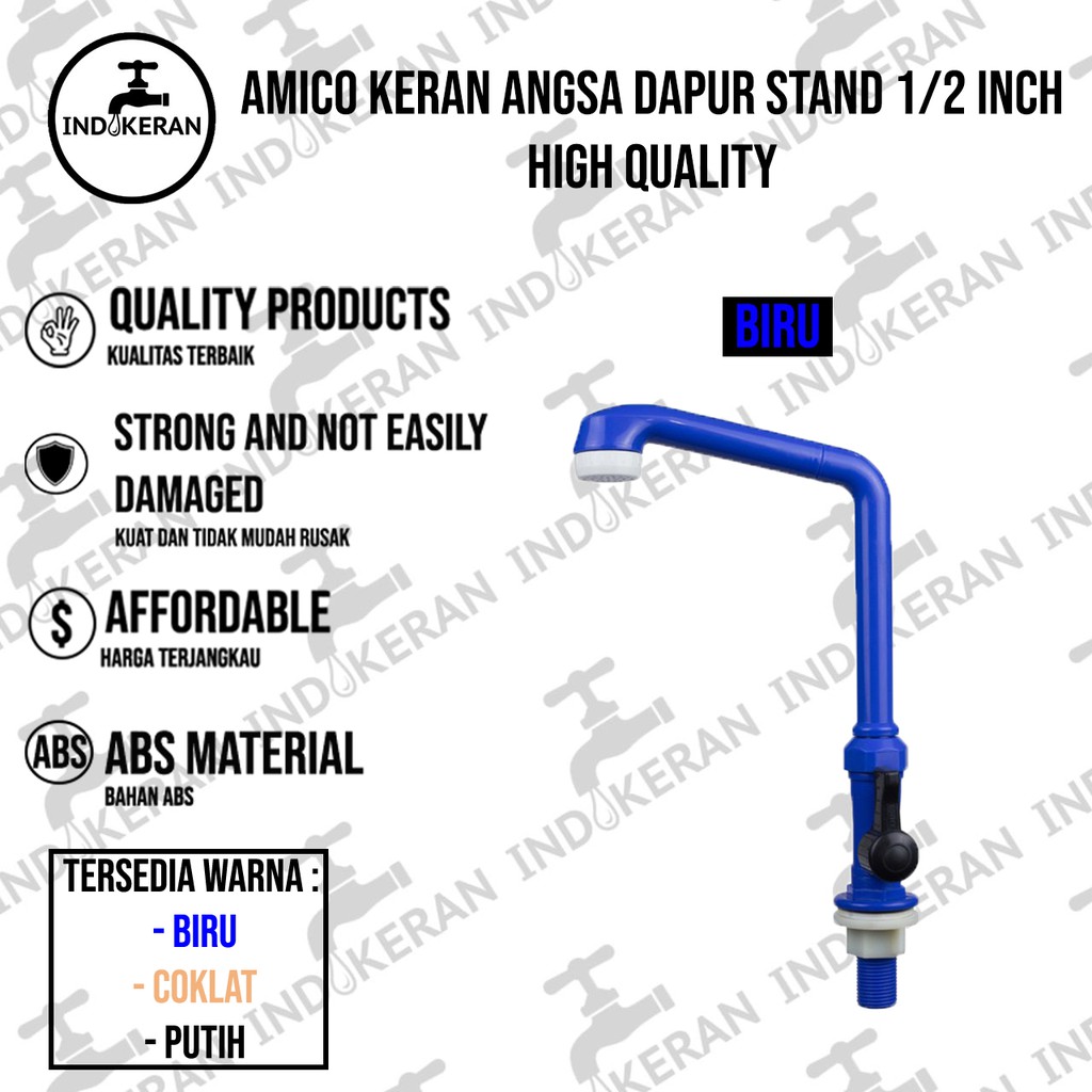 AMICO - Kran Angsa Dapur Stand - 1/2 Inch - High Quality