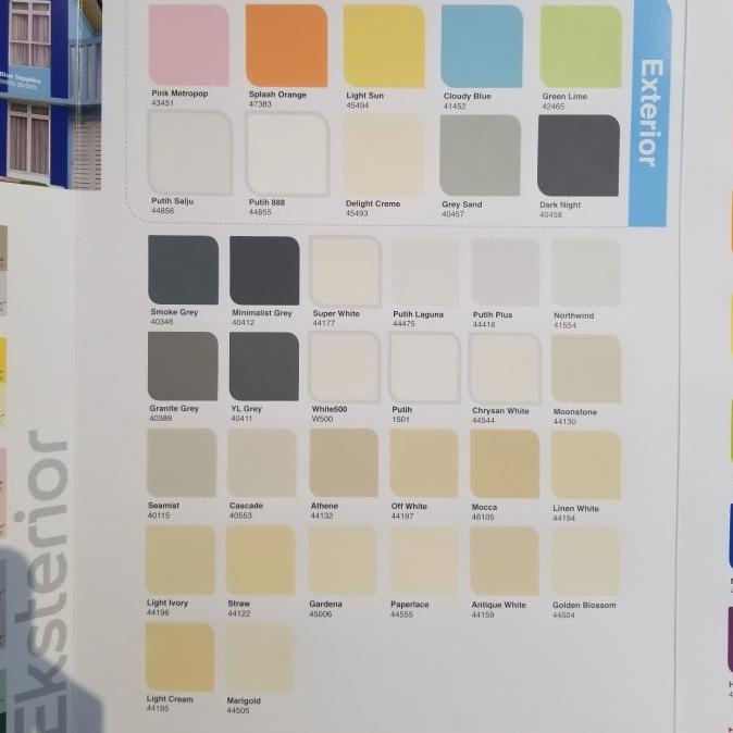 Dulux Catylac Exterior 5 Kg Putih 888 / Warna / Cat Khusus Exterior