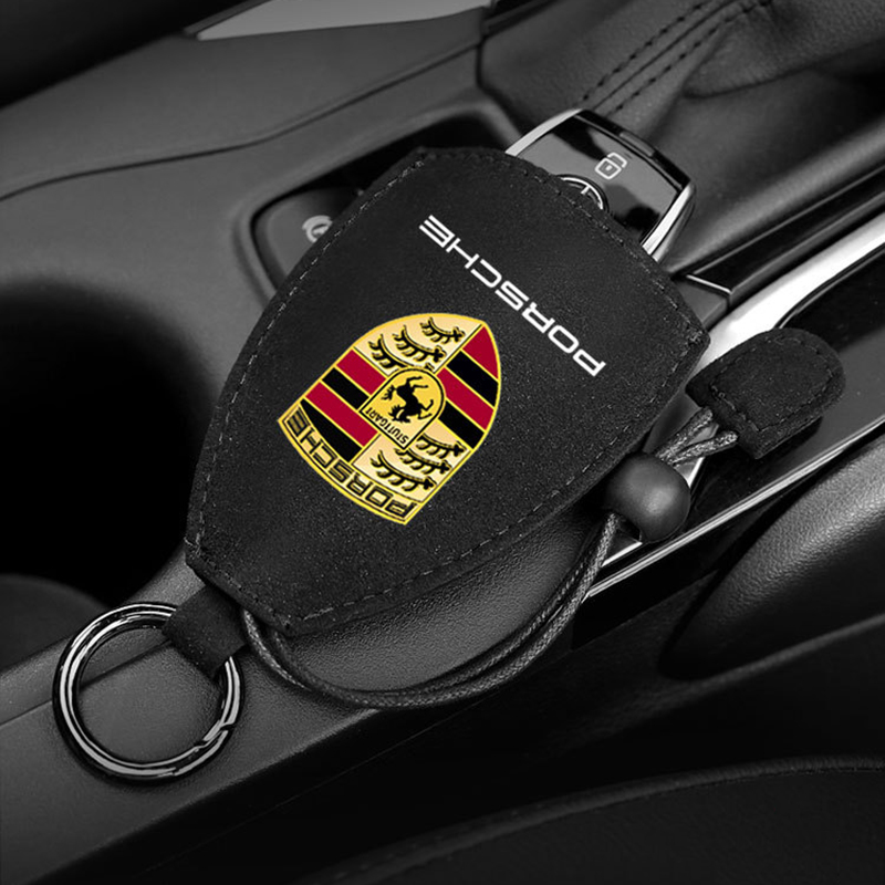 Suede Car key bag Universal fob for Porsche Car Key Case