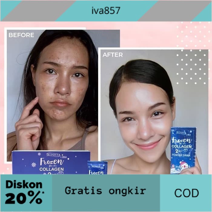 

PROMO Powder Drink Frozen Collagen 2in1 By Skinista BPOM GRATIS ONGKIR