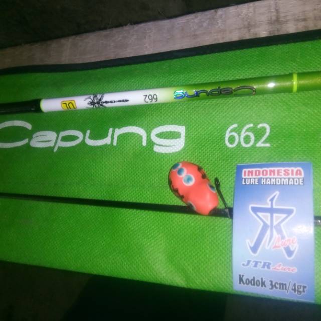 joran spining relix nusantara capung 662 ul gen 2 + soft frog jtr lure