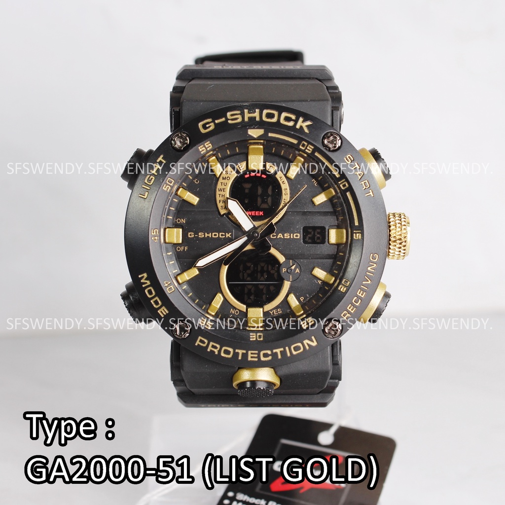 STOK TERBATAS !!!! Jam tangan pria G Shock GWRB-1000 Diameter besar Hijau Hitam army dual time digital anti air
