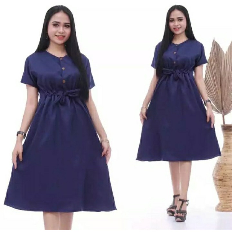 DRESS POLOS WANITA BAHAN MOSCREPE HIGH QUALITY