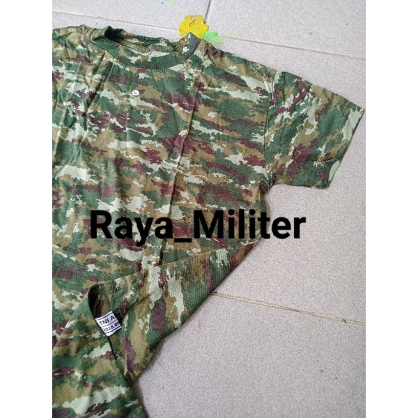 ORI 100%. Kaos loreng jatah TNI. Malvinas, NKRI, Kostrad, Raider