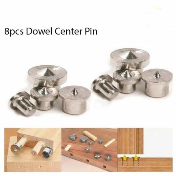 

Diskon 8pcs Dowel Center Pin - Penanda Titik Dowel - Point Drill Diskon