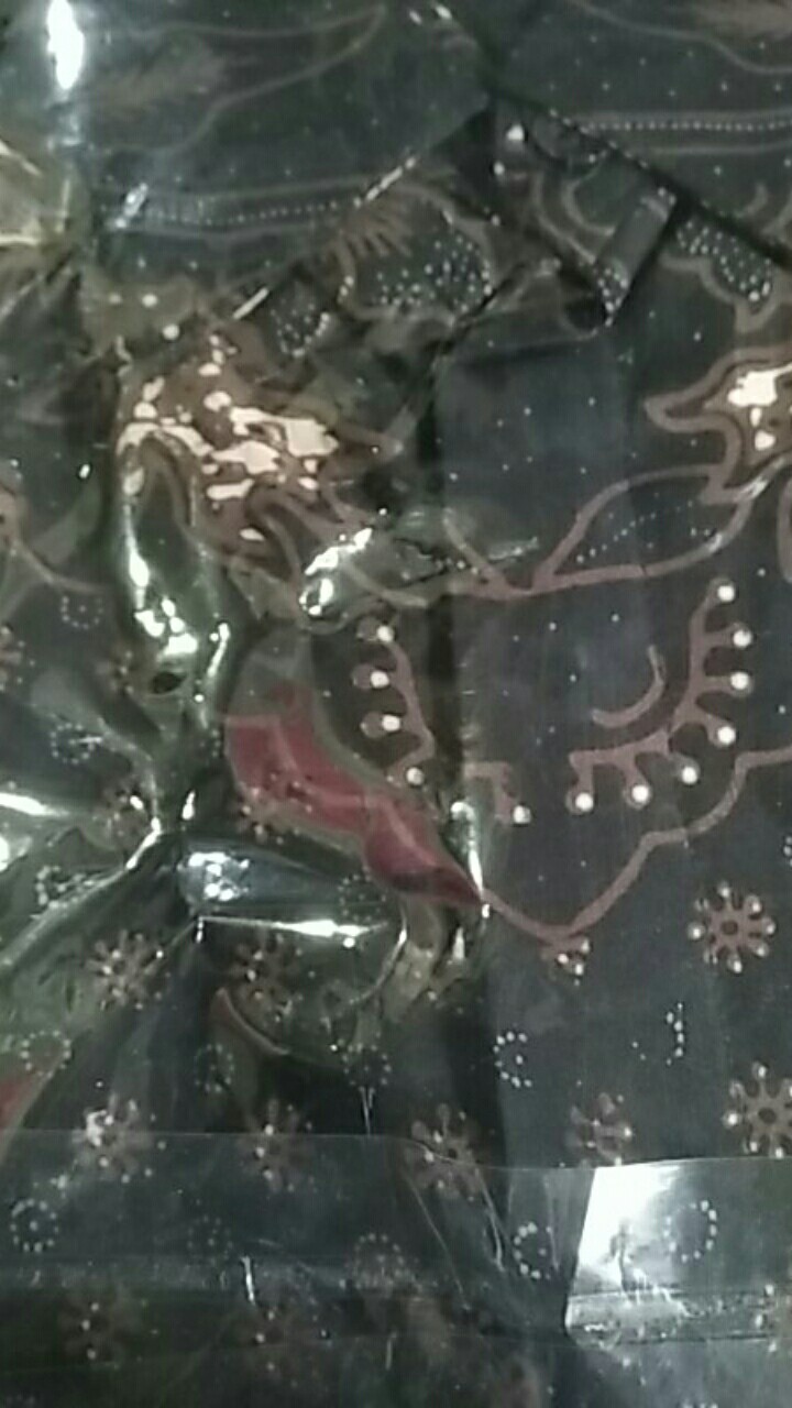 Perwira Pendek Kemeja Batik Pria Full Furing Bahan Katun Sragenan