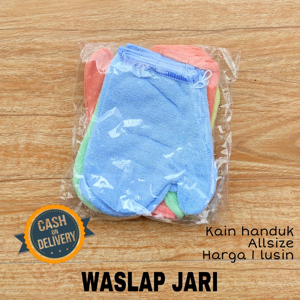 1 LUSIN (12 pcs) Waslap bayi JARI harga grosir TERMURAH