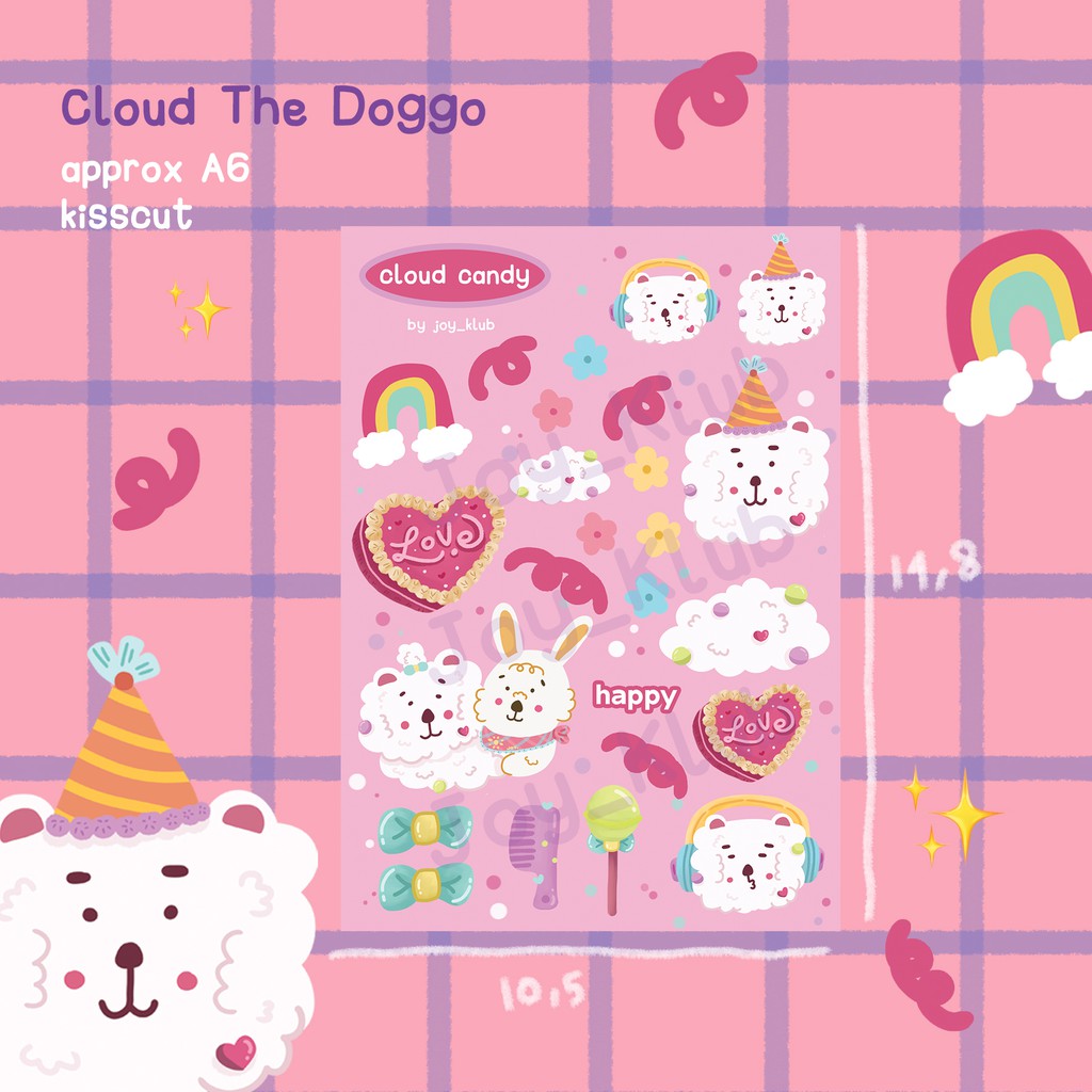 

Joy Klub - Cloud Candy Stationary Sticker Sheet (Cek Deskripsi) Sticker Deco Sticker Aesthetic Laptop