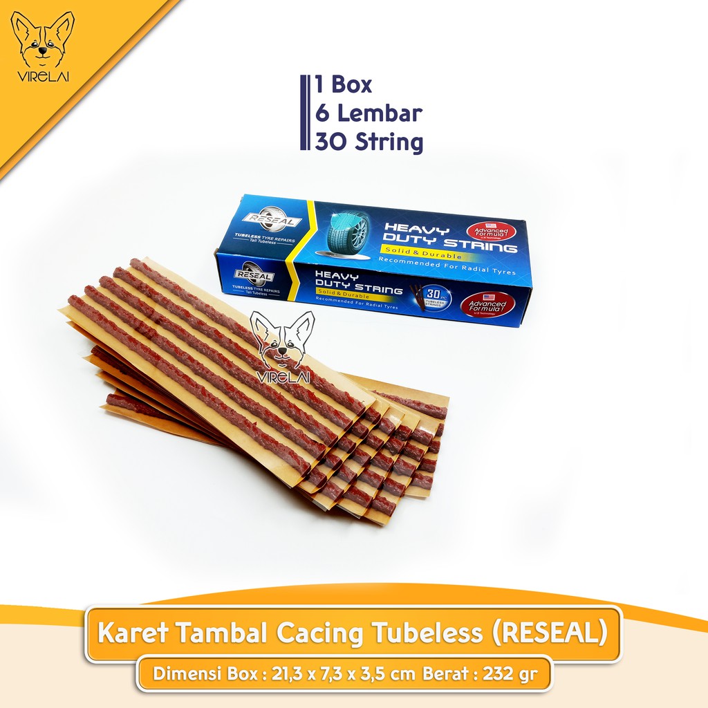 Karet Tambal Ban Cacing Tubeles merek &quot;Reseal&quot; Technology USA