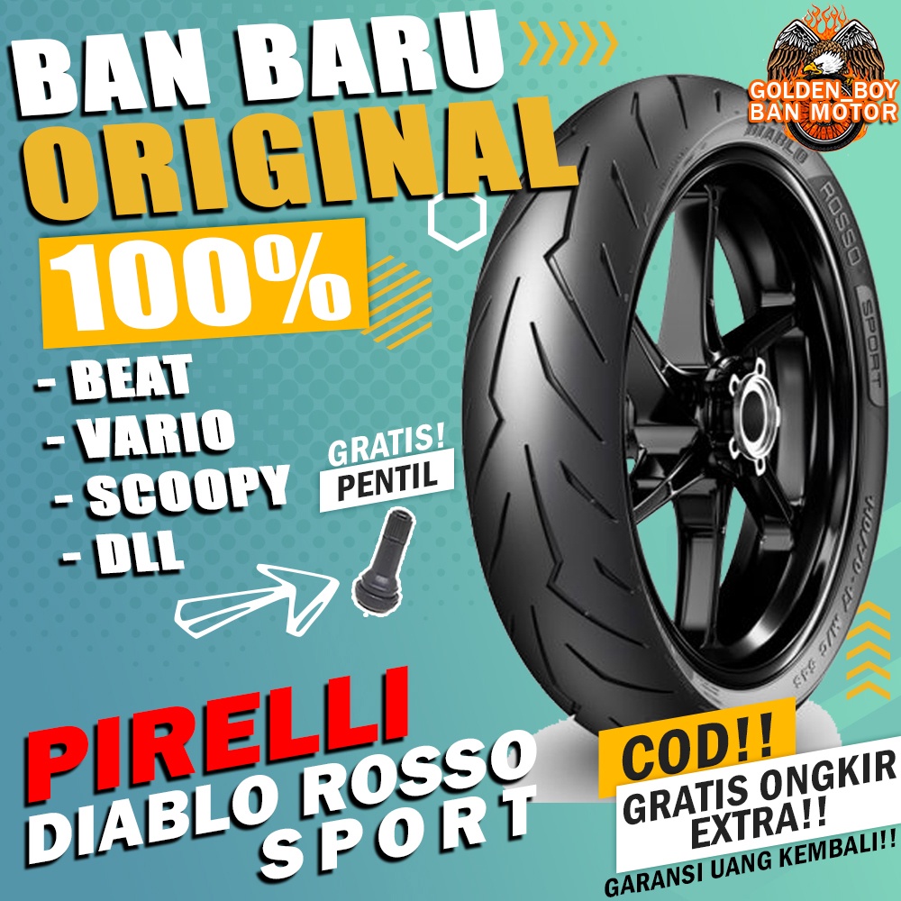 ban motor matic tubles beat pirelli diablo rosso sport ring 14 tubles sepasang paket ban motor matic