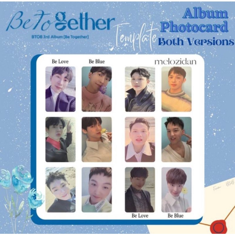 BTOB BE TOGETHER BE BLUE BE LOVE PHOTOCARD ALBUM PC EUNKWANG MINHYUK CHANGSUB HYUNSIK PENIEL ILHOON 
