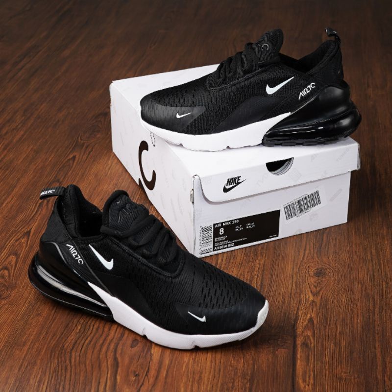 Sepatu Pria Nike Air Max 270 Black White BNIBWT (Premium Quality Impor)