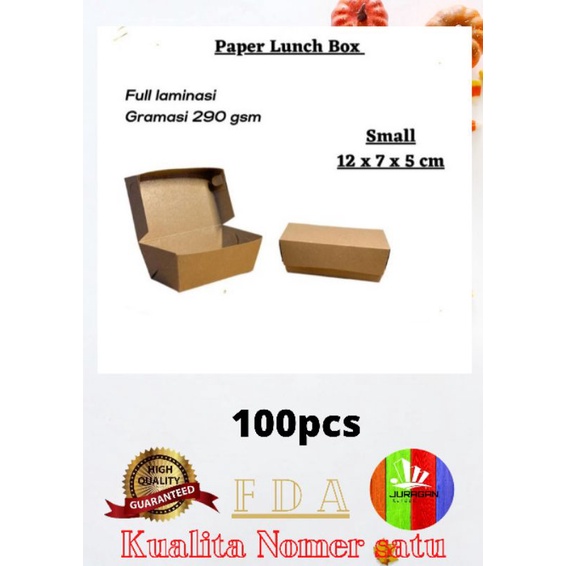 

LUNCH BOX PAPER / DUS KRAFT /DUS KUE/DUS DONAT