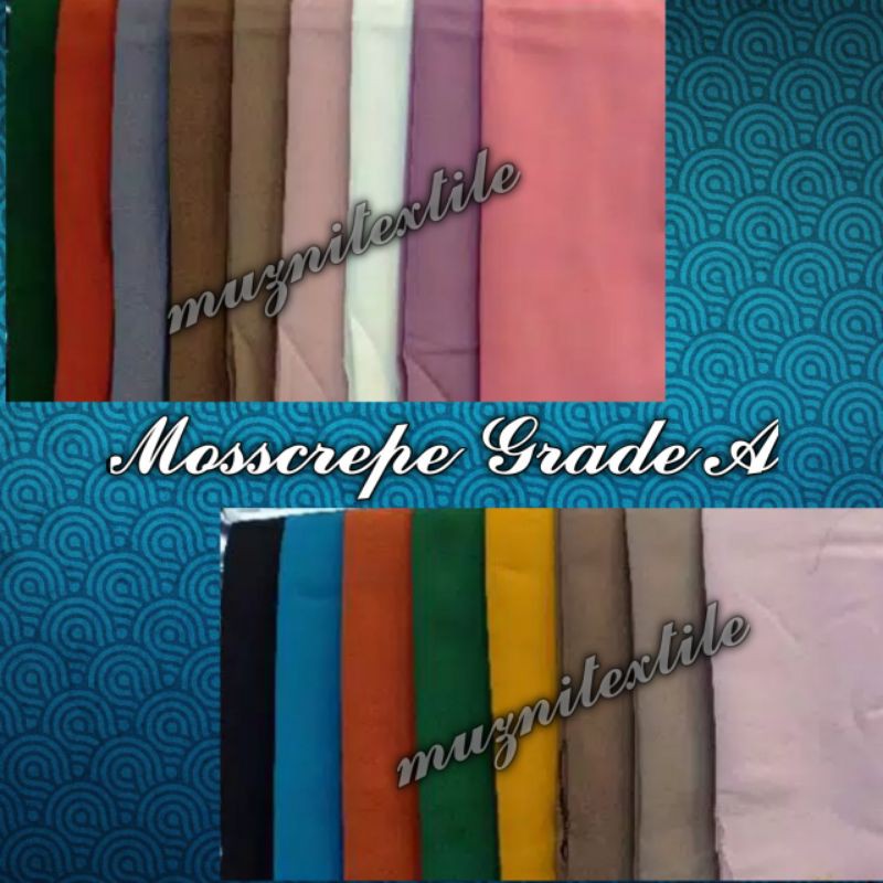 Kain Mosscrepe Premium Gride A Bahan Gamis Bahan Kerudung Bahan Polos Shopee Indonesia