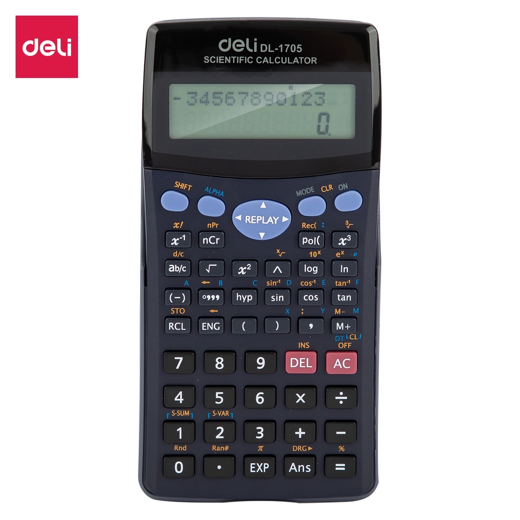 

Deli Scientific Calculator / Kalkulator Ilmiah 240 Fungsi 10+2 Digit Display Besar W1705