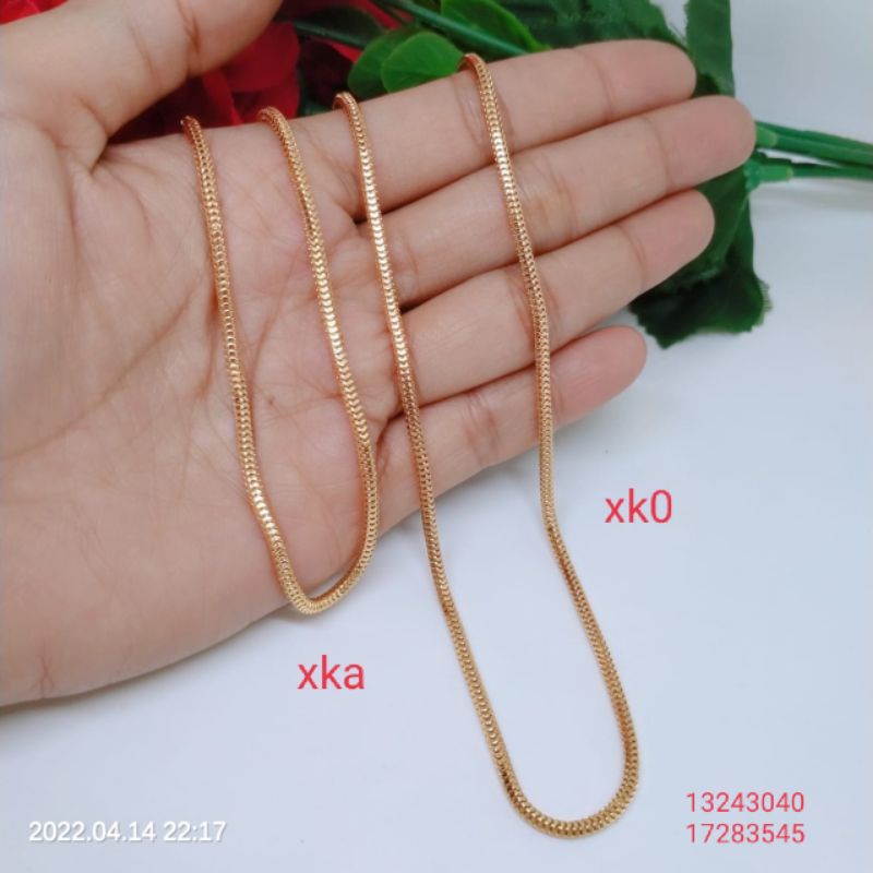 Kalung italy kaca Titanium Xuping Tembaga Perhiasan Lapis Emas 18 24 Karat Terlaris Termurah