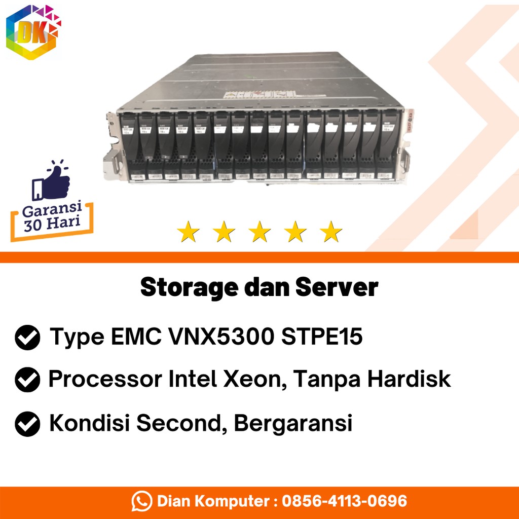 Storage dan Server EMC VNX5300 STPE15