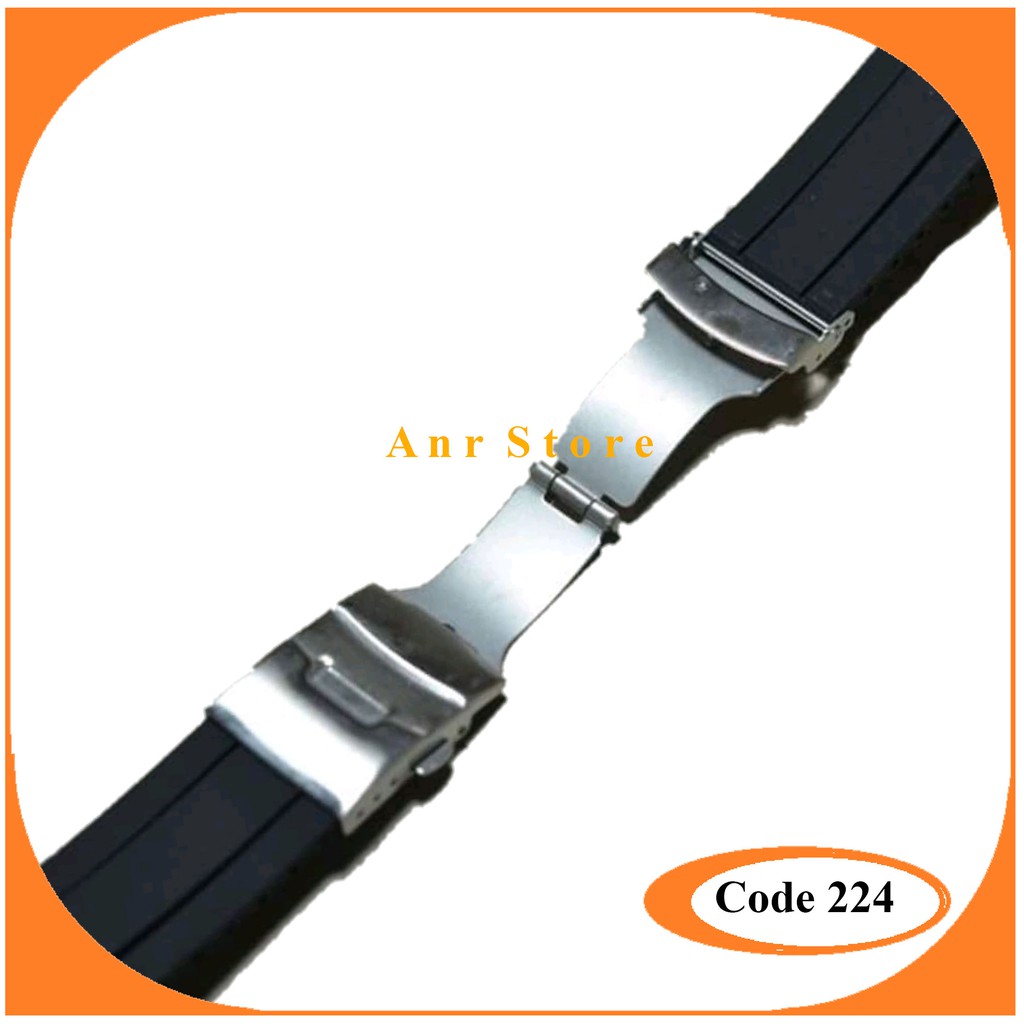 Tali Jam Tangan Silikon Engsel 20 mm 22 mm 24 mm Anti Air