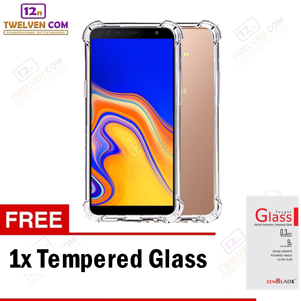 [FLASH SALE] Case Anti Crack Anti Shock Softcase Samsung J4+ Plus - Free Tempered Glass