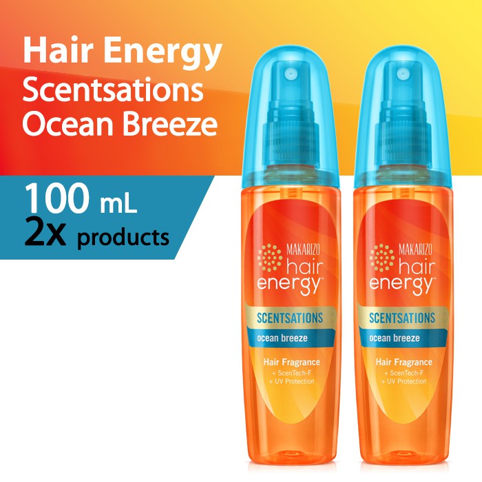 PAKET ISI 2-Makarizo Hair Energy Scentsations Ocean Breeze 100 mL Parfum Rambut