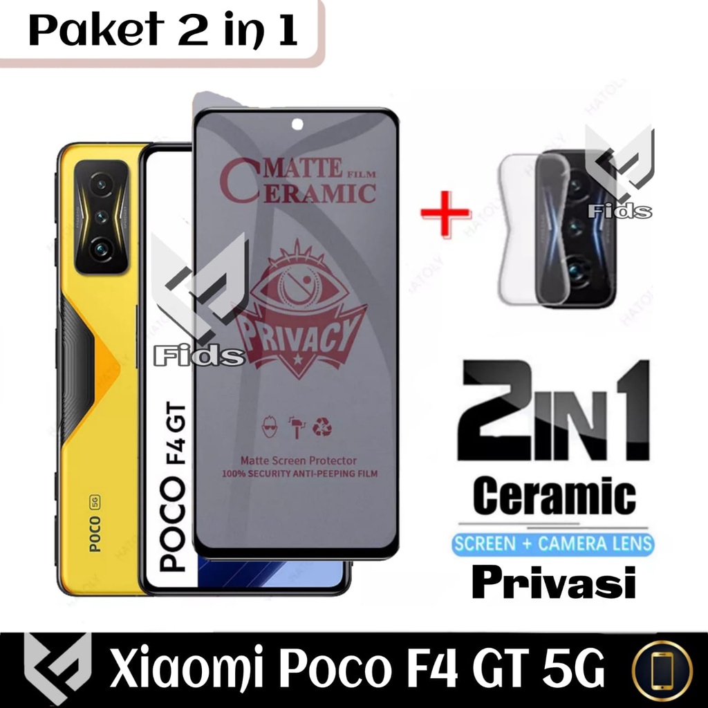 (PROMO PAKET 2IN1) XIAOMI POCO F4 GT 5G Anti Gores Layar Free Anti Gores Camera Belakang Handphone Premium