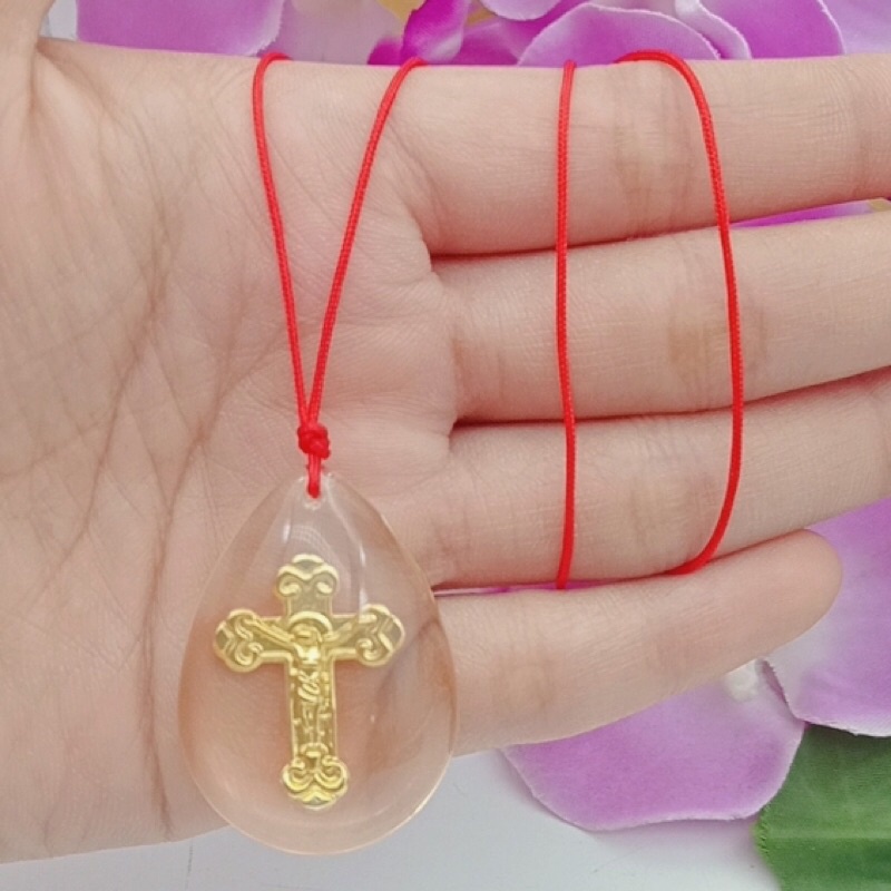 kalung salib kristal impor xuping lapis mas 24k termurah star+